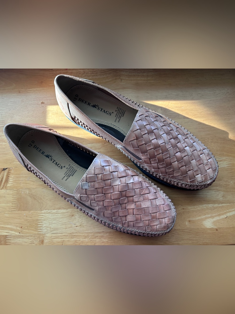 Deer Stags Woven Slip-On Loafers in Dusty Brown